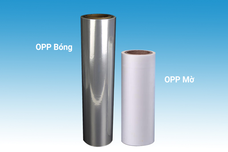 Màng BOPP có 2 loại là OPP bóng và OPP mờ - màng bopp, cpp, pet