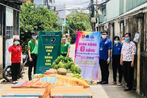 Phiên chợ không đồng bao bì ánh sáng