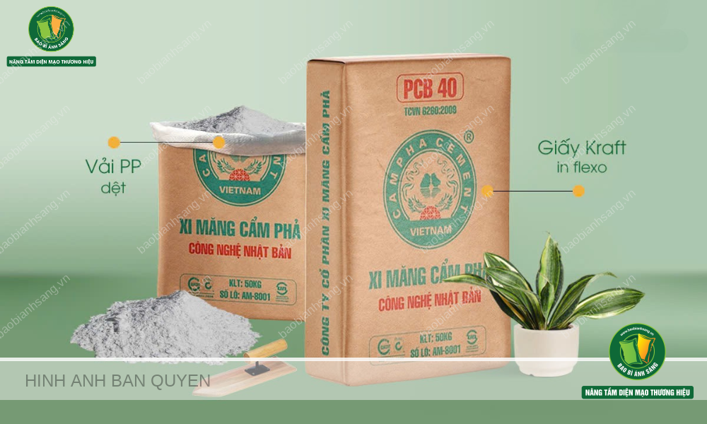 Bao Bì Đựng Xi Măng Chất Lượng Cao Ánh Sáng | Nâng Tầm Diện Mạo Thương Hiệu 15 Hình ảnh cấu trúc bao xi măng 3 lớp do Bao Bì Ánh Sáng thiết kế và sản xuất cho Xi măng Cẩm Phả.