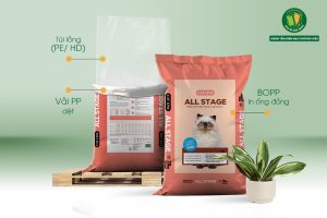 Cấu trúc bao thức ăn chăn nuôi BOPP do Bao Bì Ánh Sáng thiết kế, sản xuất cho CTCBio