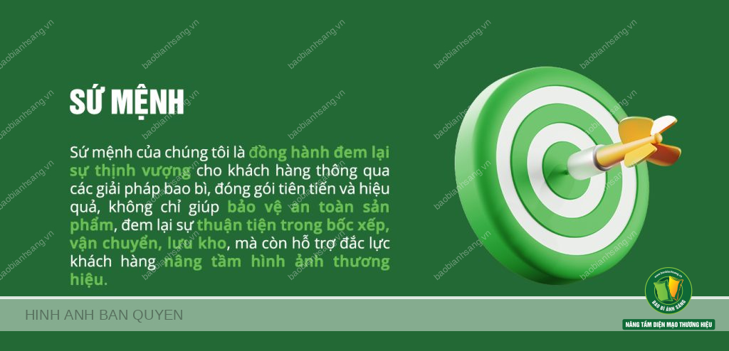 sứ mệnh - mission của bao bì ánh sáng