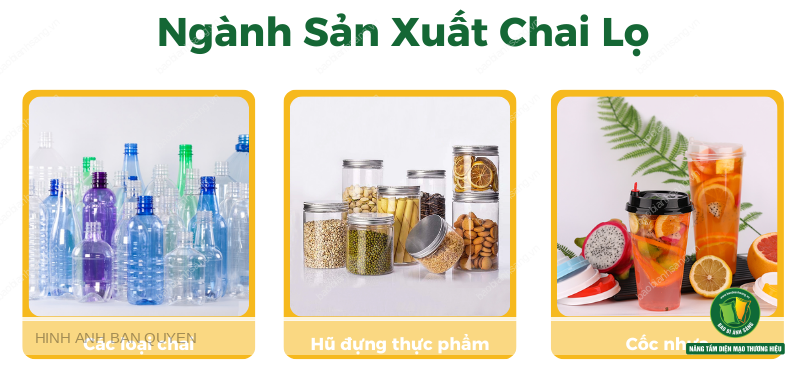 Ứng dụng hạt nhựa PET trong ngành sản xuất chai lọ