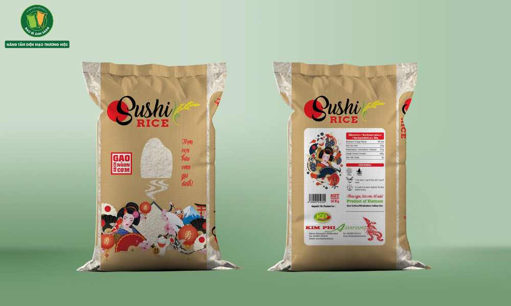 Bao Bì Đựng Gạo PP Dệt 5kg - 10kg - 20kg - 25kg - 50kg Ánh Sáng | Nâng Tầm Diện Mạo Thương Hiệu 32 Bao bì gạo Shushi – Sản phẩm chất lượng cao từ Bao Bì Ánh Sáng, đồng hành cùng xuất khẩu quốc tế