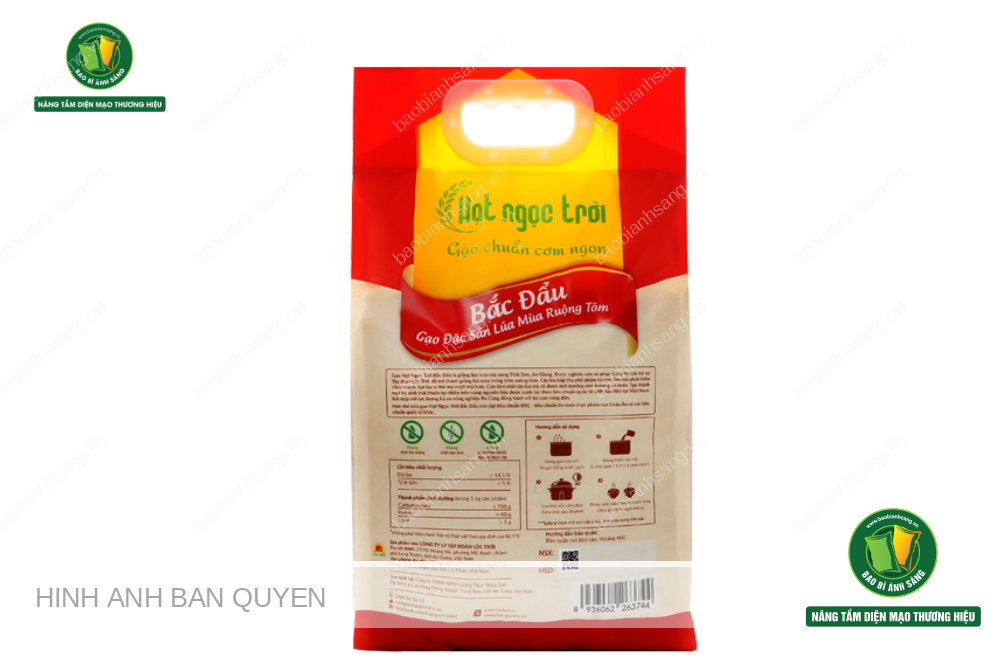 Bao gạo 5kg thường được đóng gói bằng bao PE