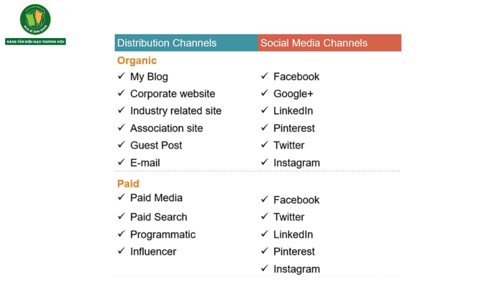 Mỗi loại nội dung khác nhau cần có kênh phân phối phù hợp để phát huy hiệu quả cao nhất