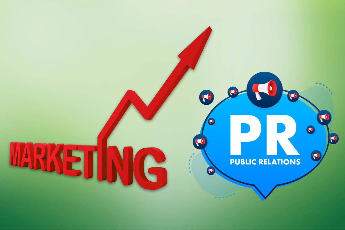 PR tạo dựng mối quan hệ và hình ảnh thương hiệu, trong khi marketing tập trung vào hoạt động giúp tăng trưởng doanh thu